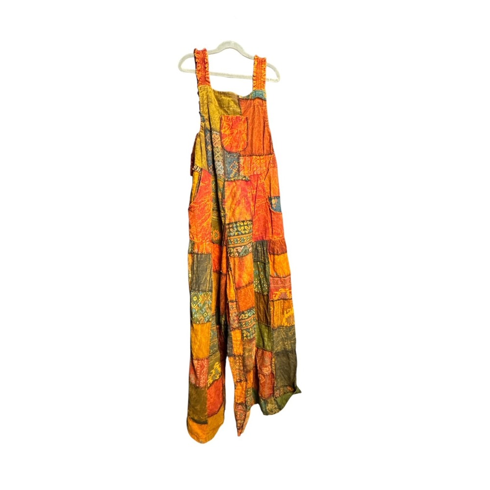 Boho Patchwork  Women's Overalls Jumpsuit Thai Hippie Festival Adjustable Straps